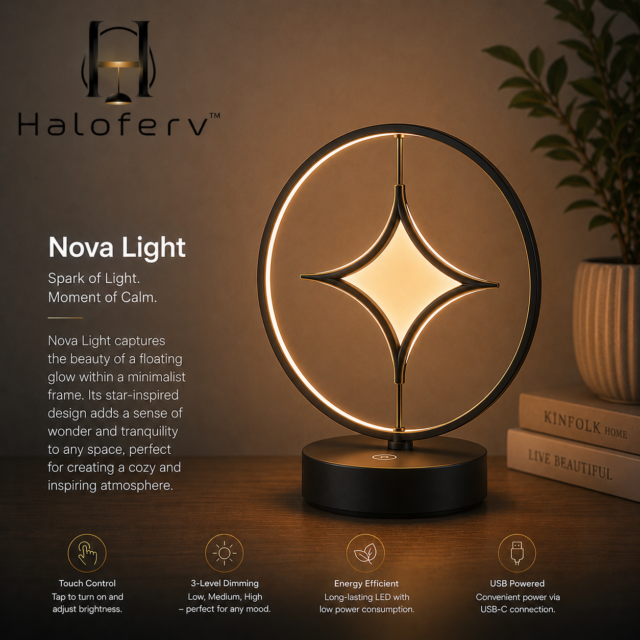 Haloferv™ Eclipse Arc Halo Lamp