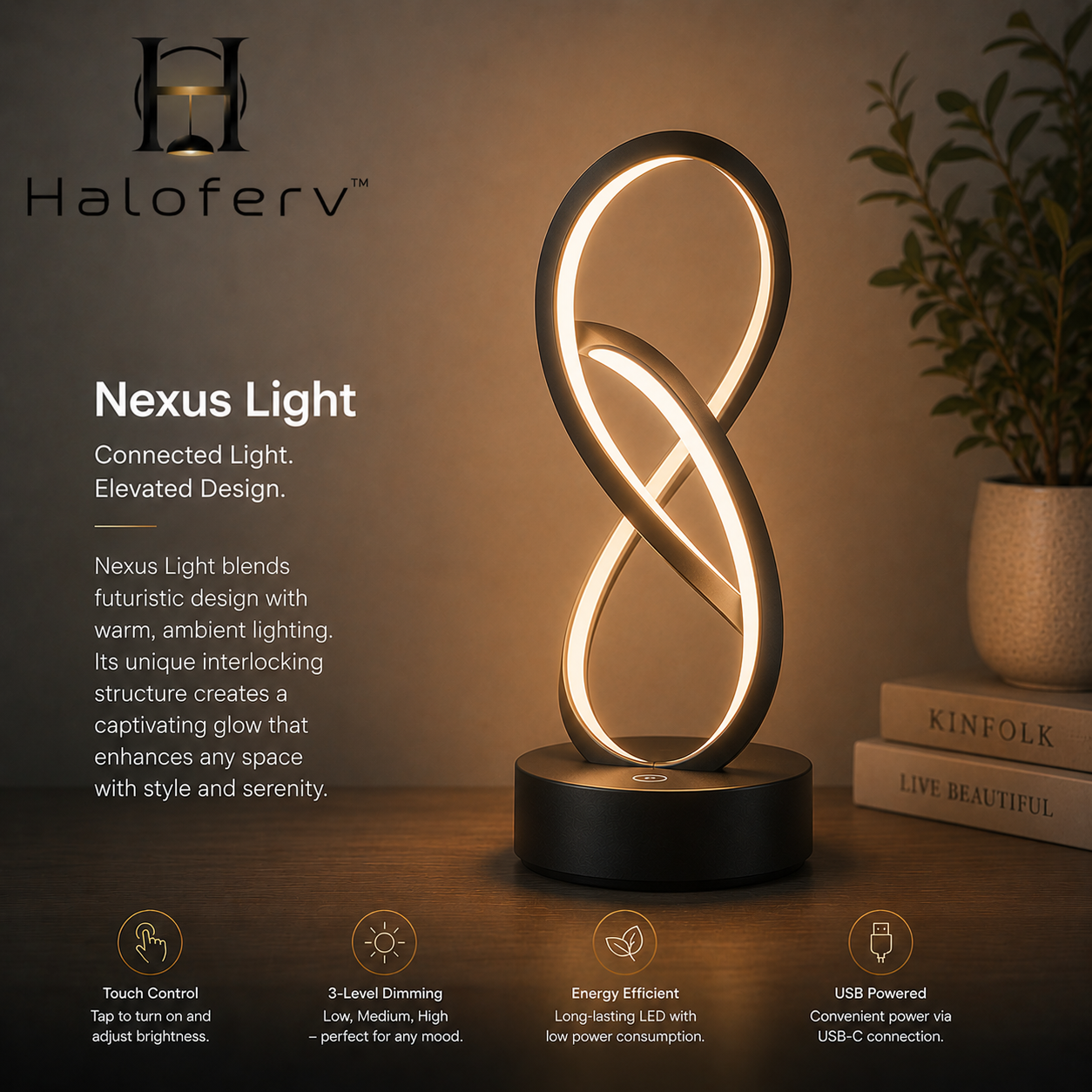 Haloferv™ VantaCurve Sway Ambient Lamp